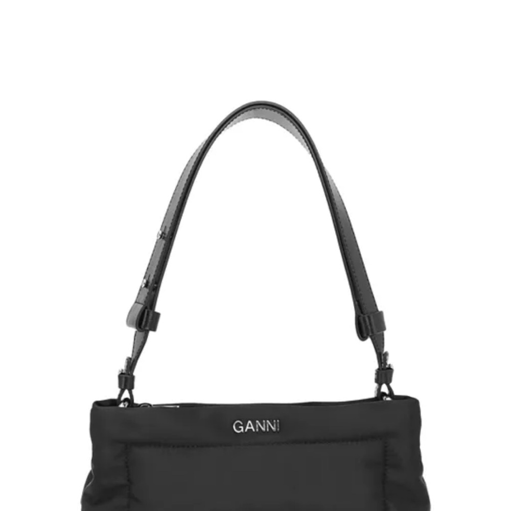 Ganni Black Pillow Baguette Bag